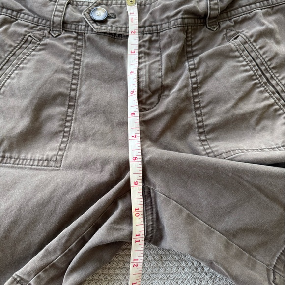 Vintage Eddie Bauer 90s Y2K Mercer Brown Cotton Bermuda Shorts Low Rise Size 6 - Picture 3 of 8